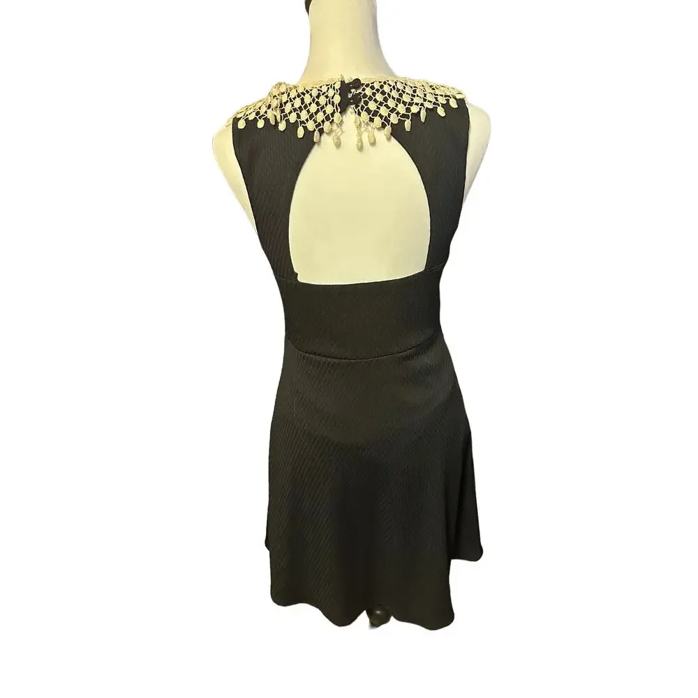 Free People Dress Black White Small